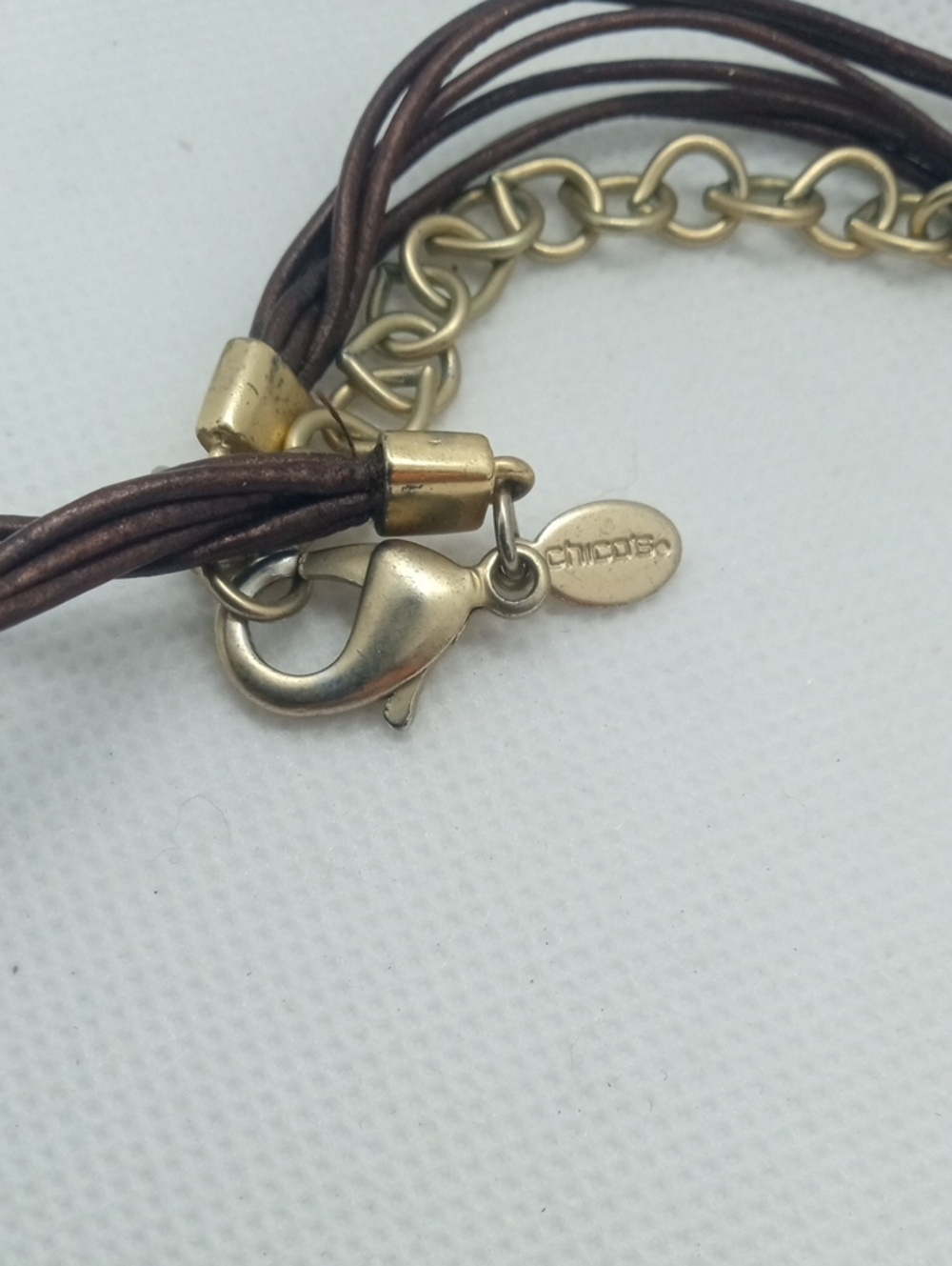 CHICO'S TRIPLE STRAND BEADED/CORD NECKLACE - Picture 7 of 7
